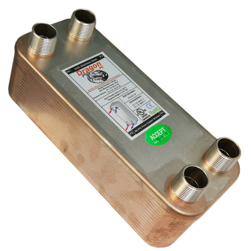 30 Brazed Plate 5"x12" Heat Exchanger 60,000 BTU